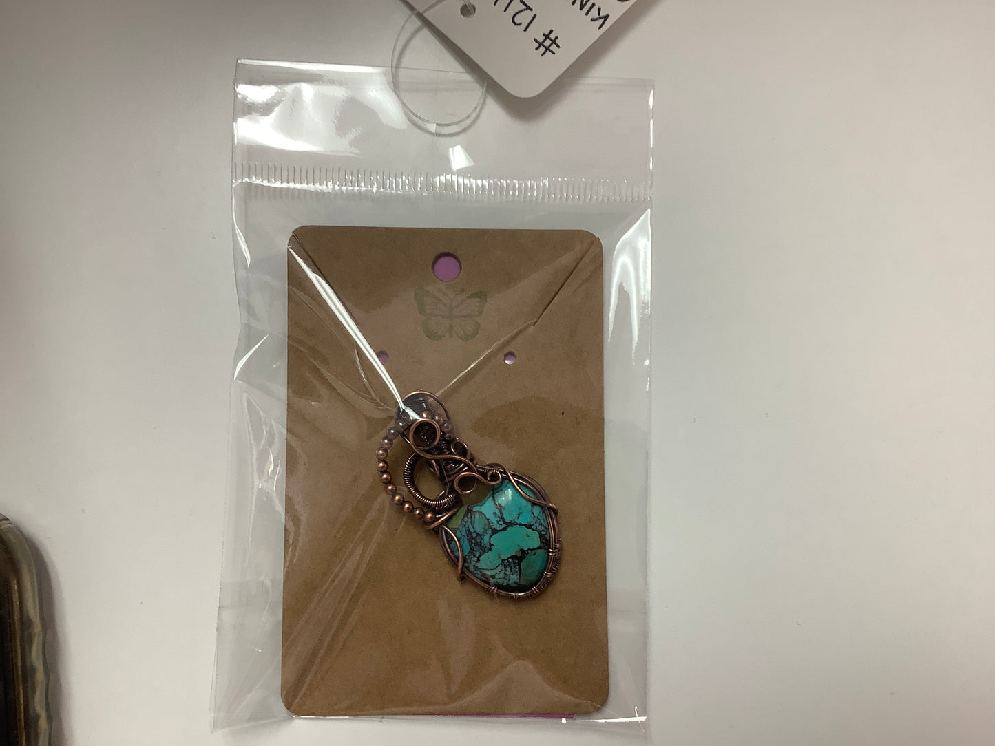 Copper Wire Wrapped Pendant