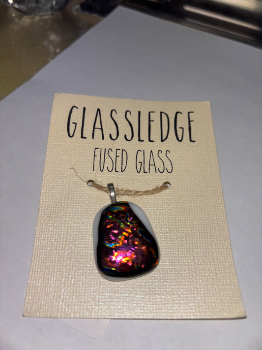 Fused glass pendant