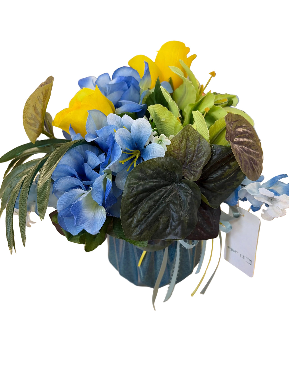 Blue floral arrangement