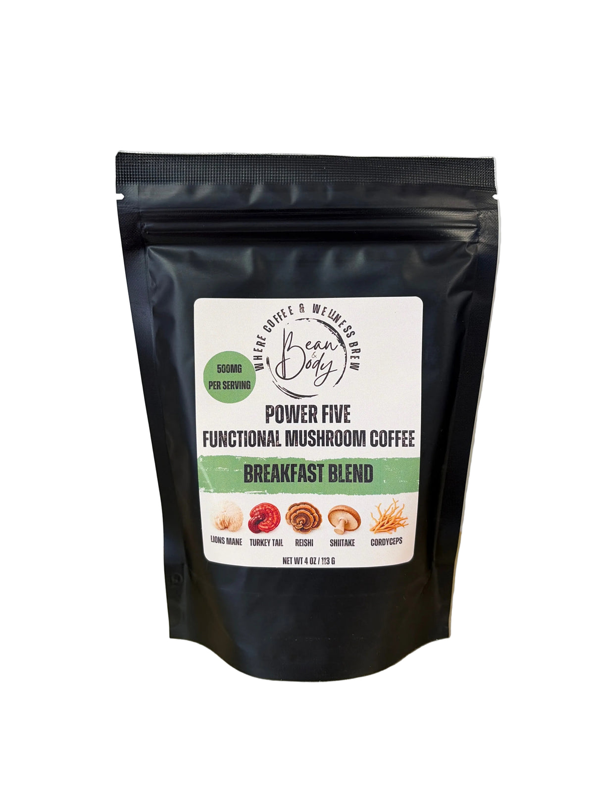 Functional mushroom coffee