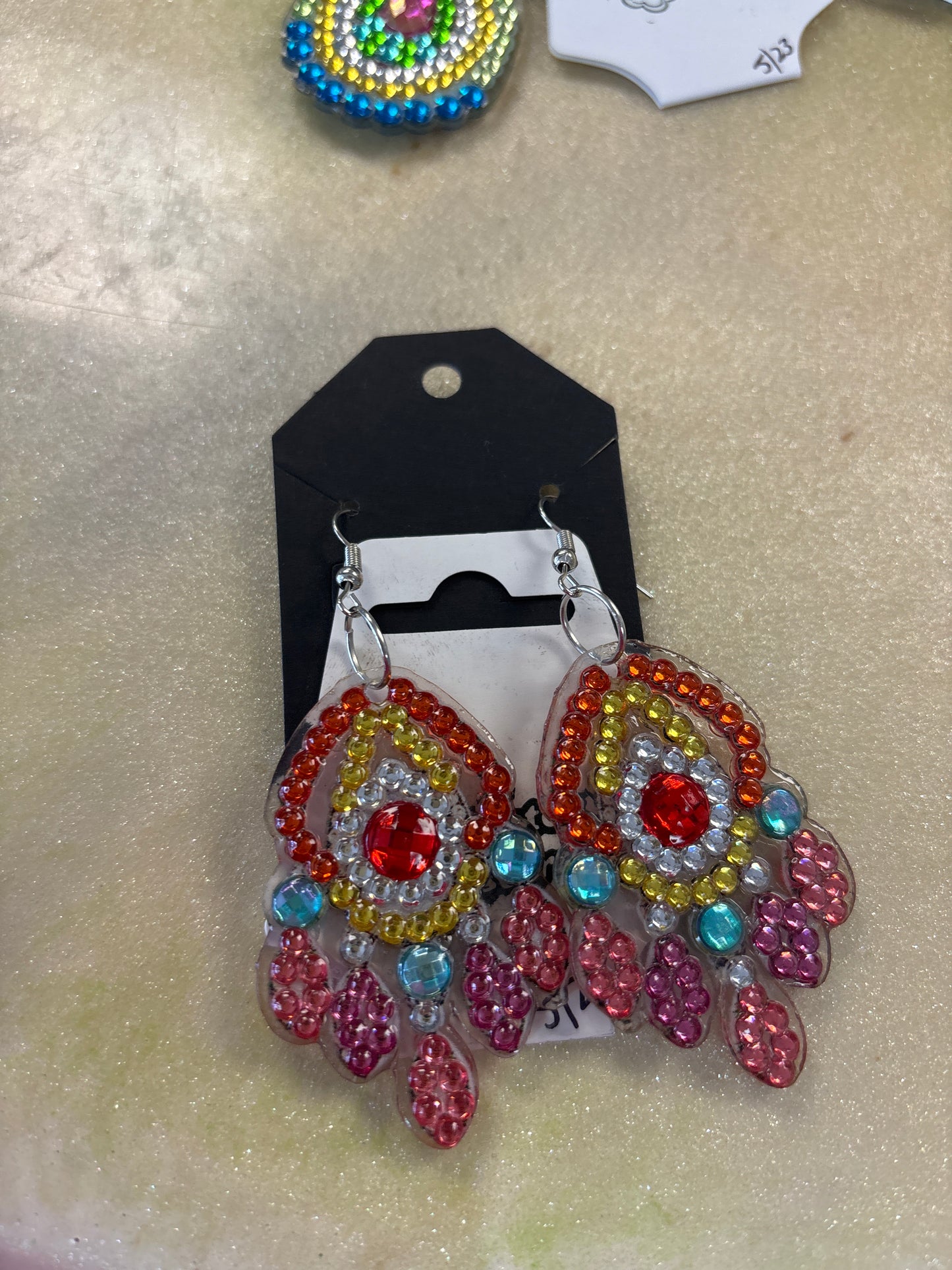 Diamond art earrings
