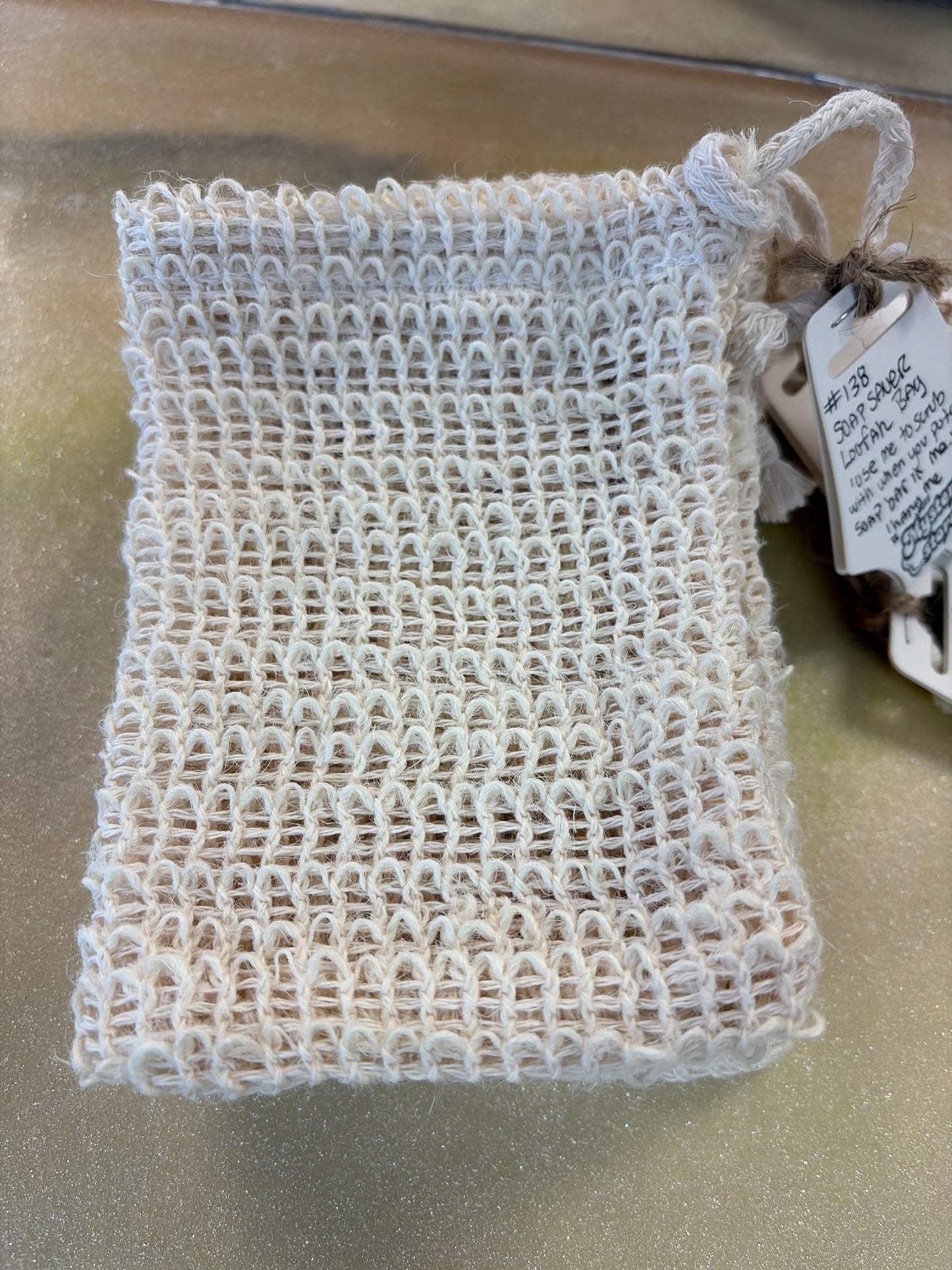 Soap saver loofah bag