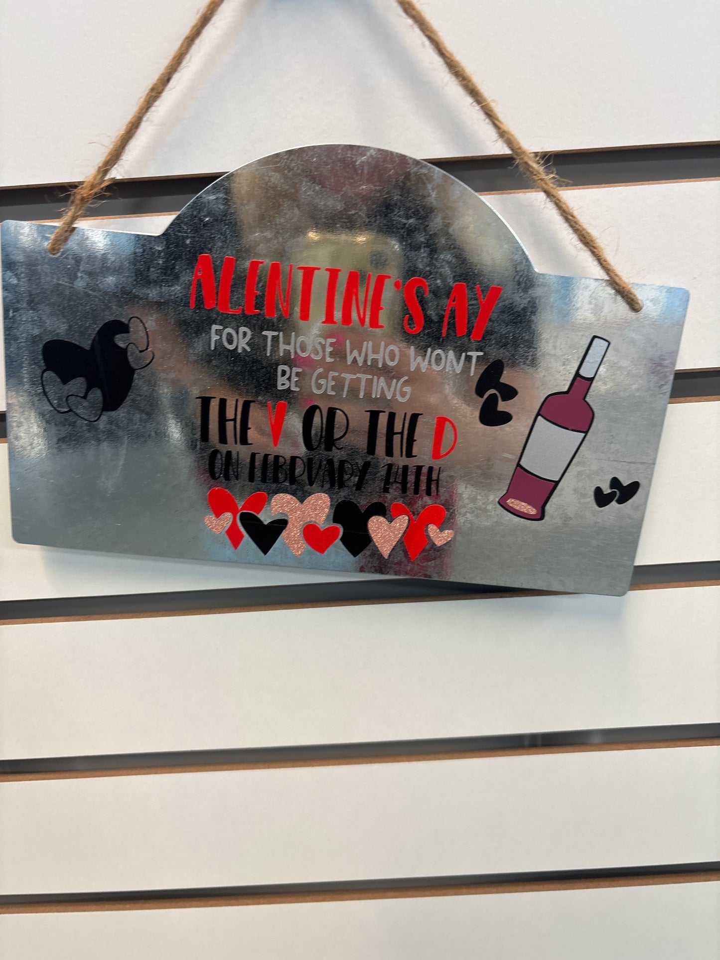 BQC Metal Valentines Sign