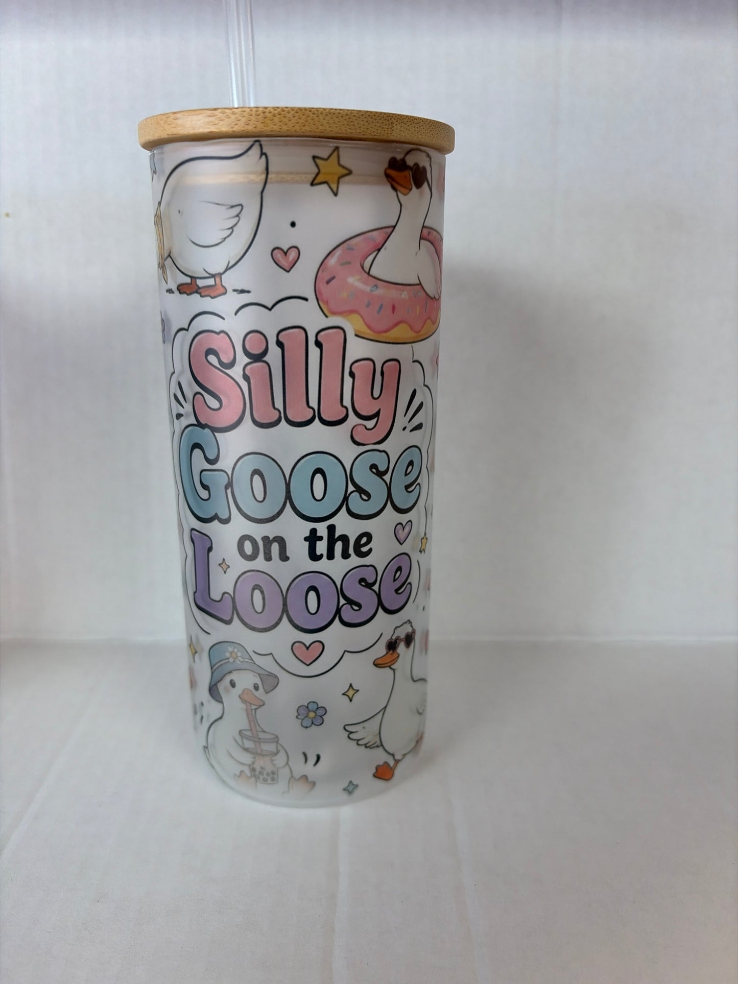 Goose glass tumbler