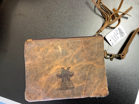 Cowhide/Leather Wristlet