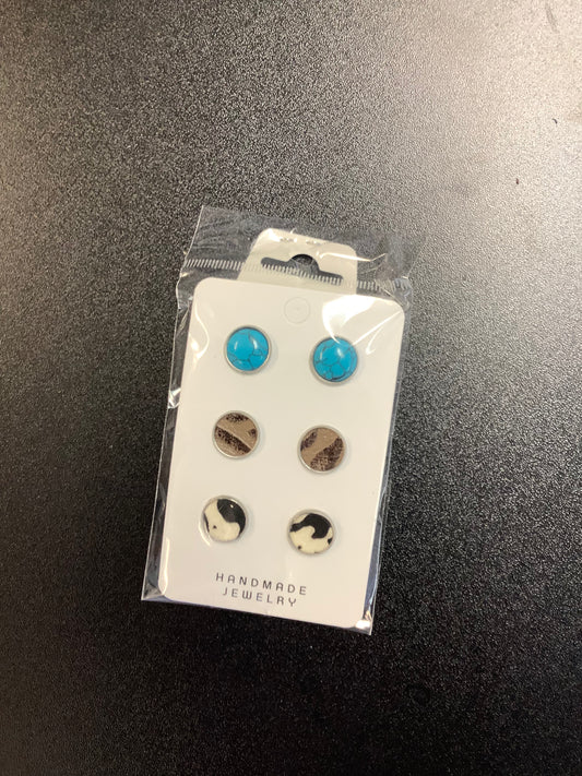 3pk Western Earrings