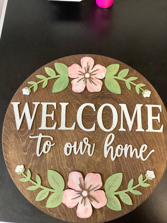 Welcome To Our Home Wood Art