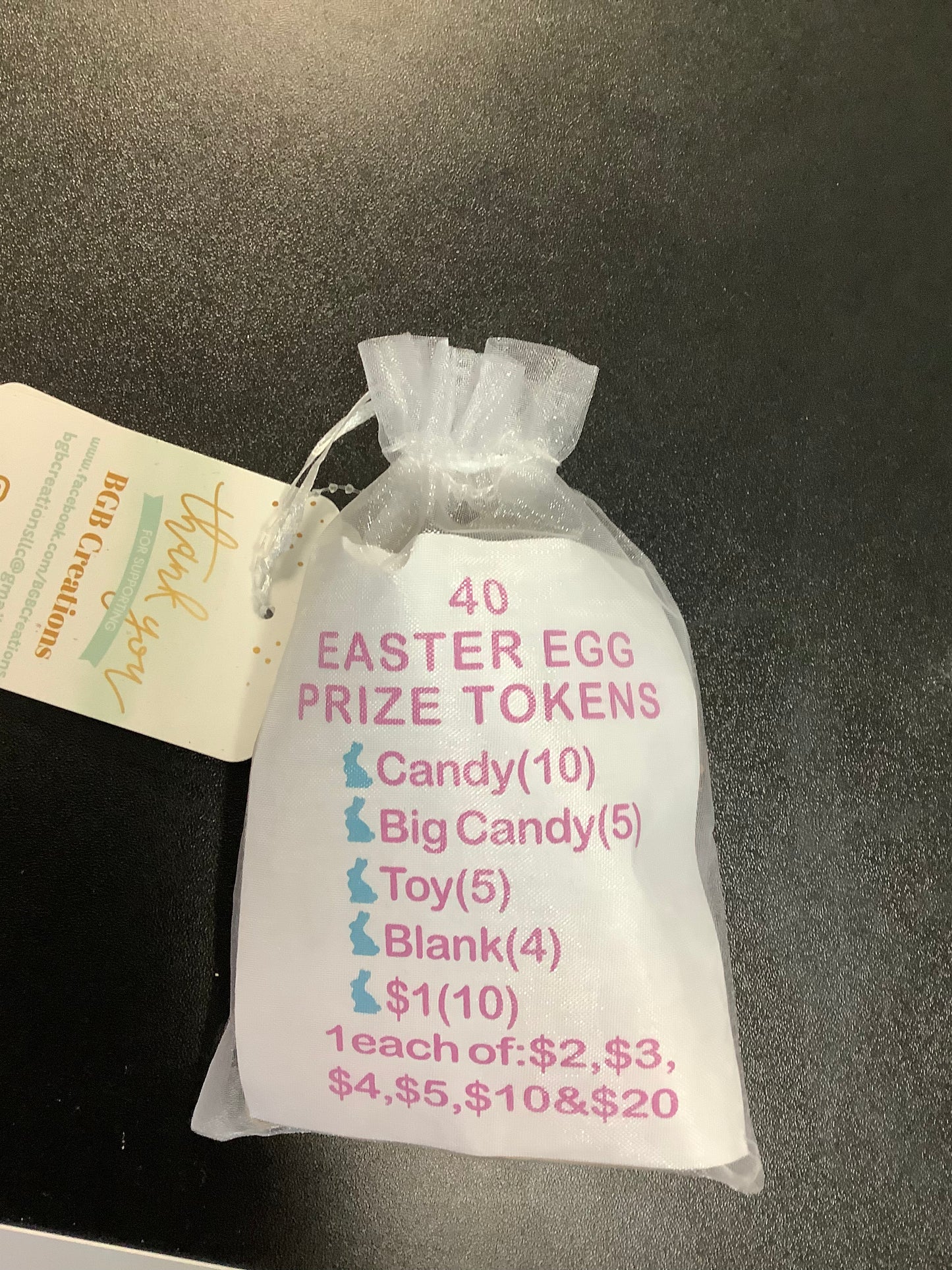 Easter Egg Prize Tokens