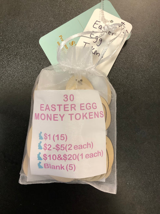 Easter Egg Money Prize Tokens