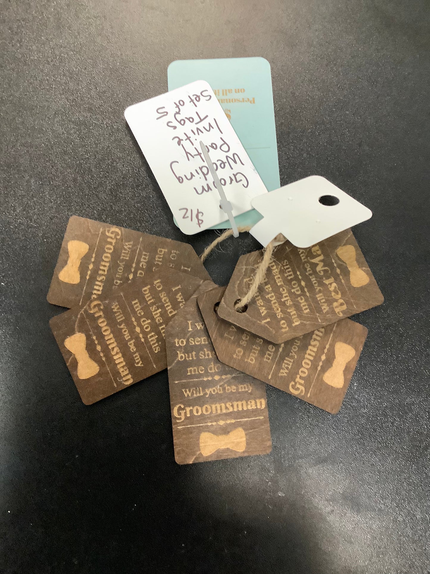 His/Her Wedding Invite Tags set of 5