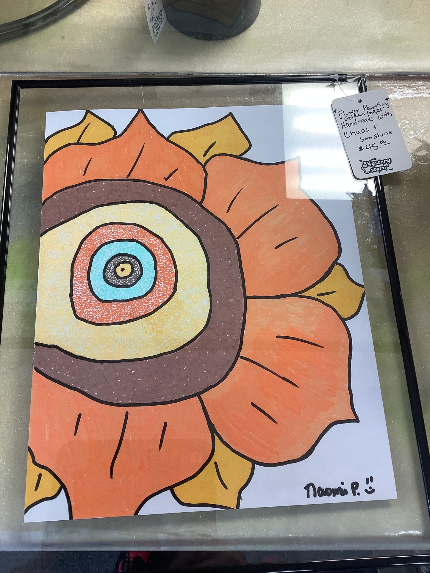 Hand painted Golden Gaze