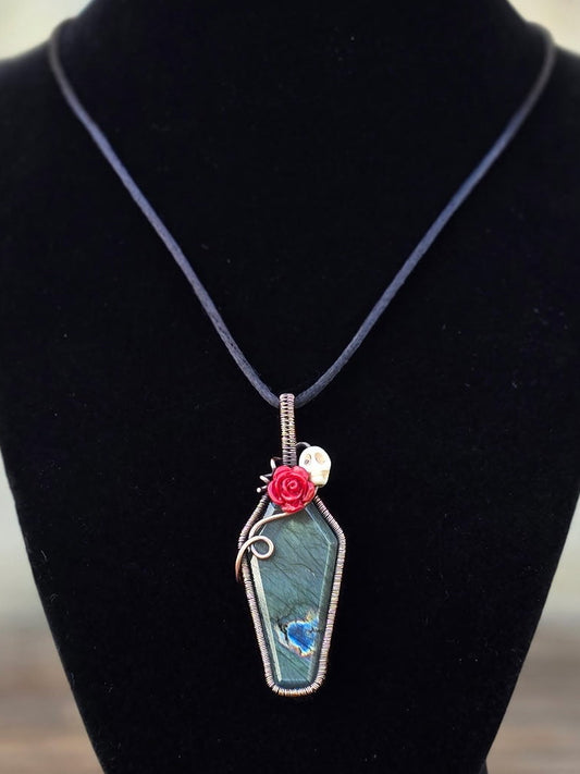 Mel’s Tangled Willow Copper Wire Wrapped Pendant