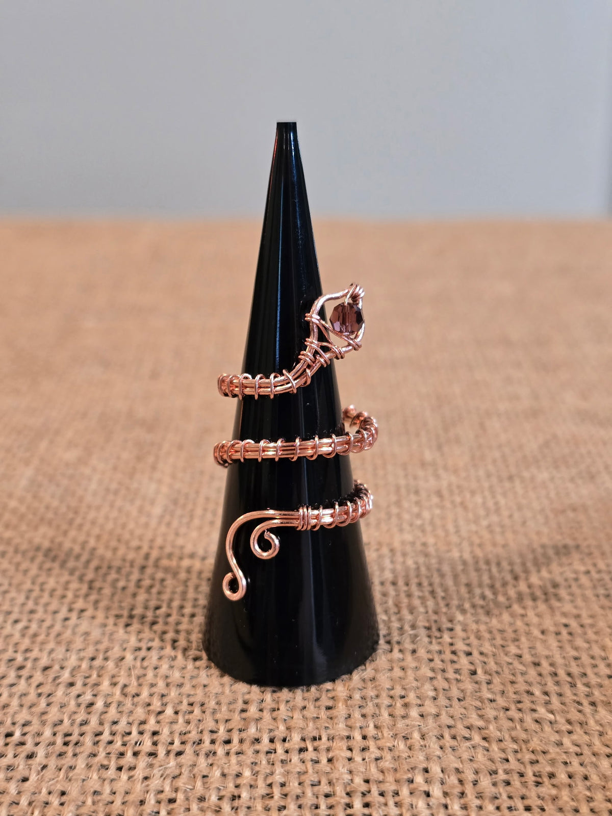 Mel’s Tangled Willow Copper Wire Snake Rings
