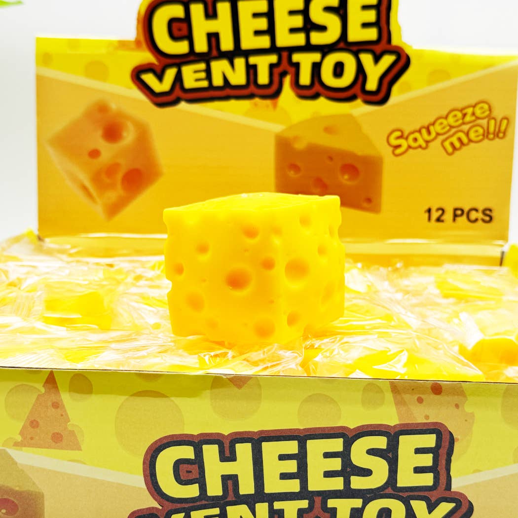 Cube Shape Cheese Squishy Toy