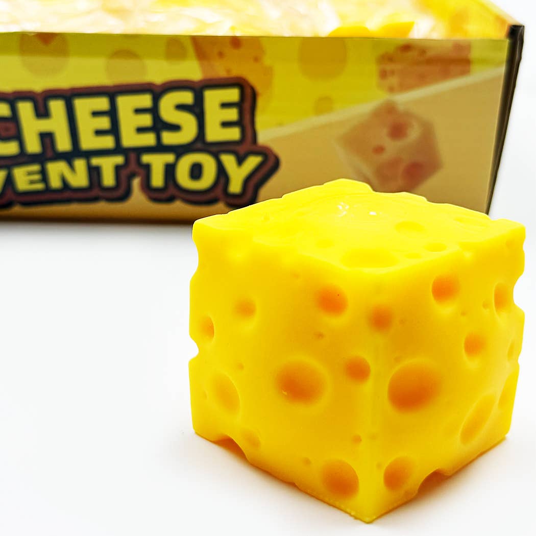 Cube Shape Cheese Squishy Toy