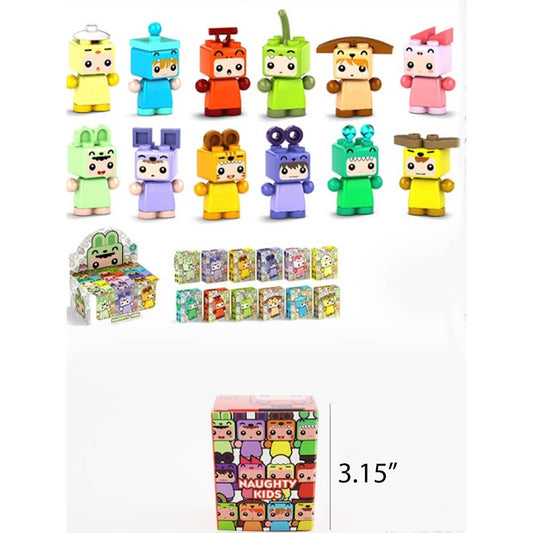 Naughty Kids Building Block Assembly Toy: ASSORTED COLOR / ONE SIZE