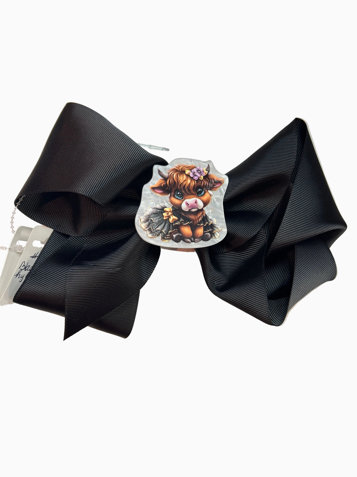 Black Highland Cow Bow