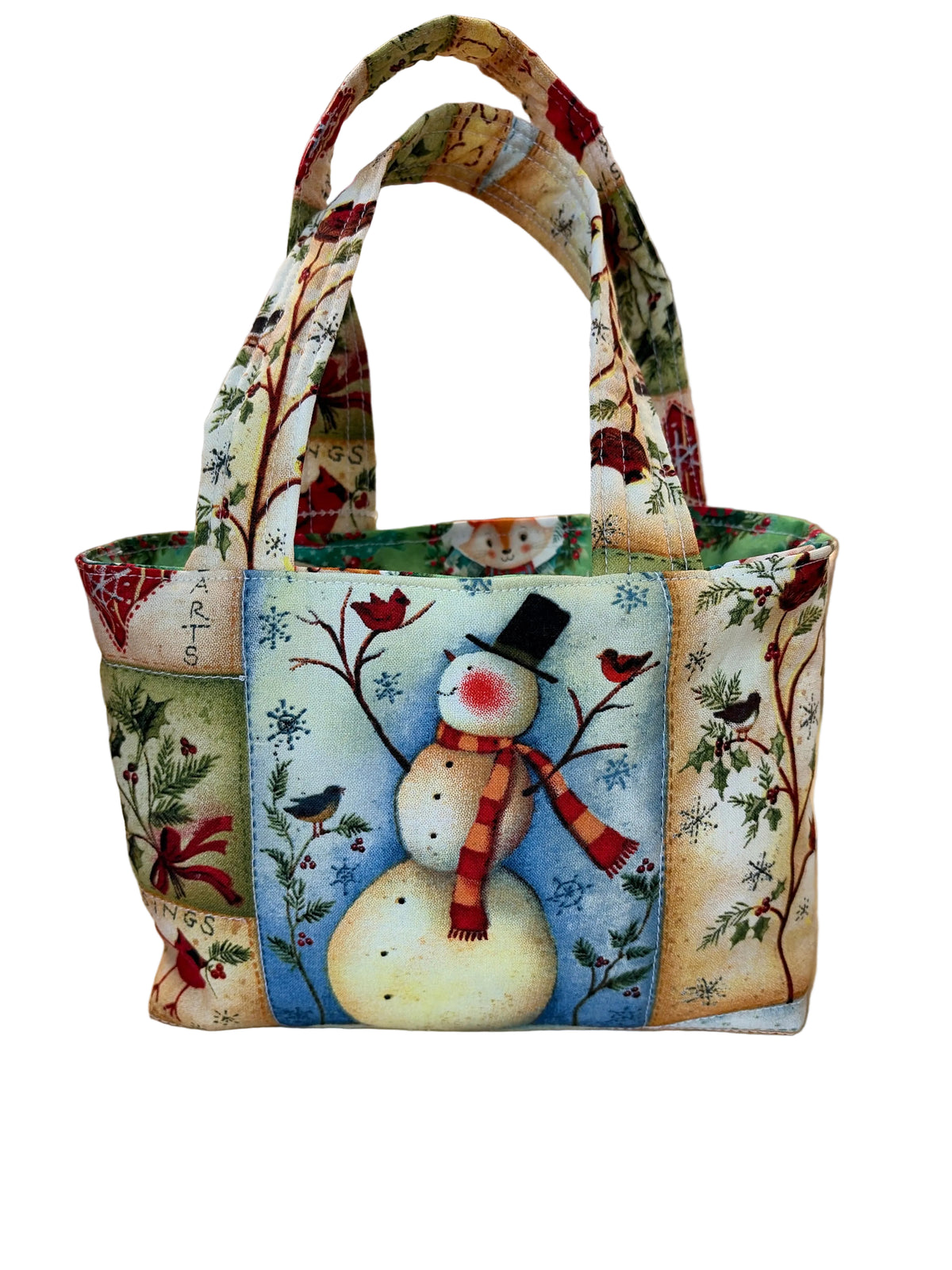 Christmas tote with gifts inside